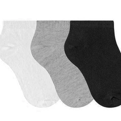 Kit 3 Pares Meia Selene Sapatilha Básica Infantil